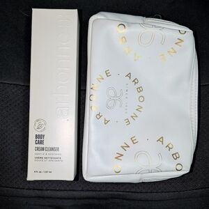Arbonne New Body Care Cream Cleanser + Cosmetic Bag